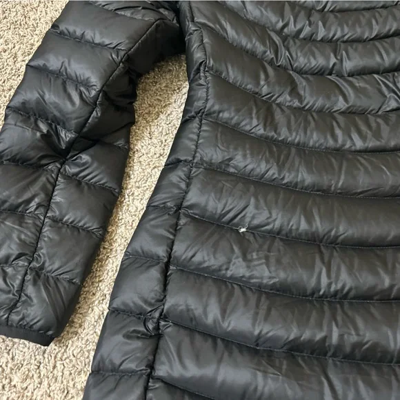 The North Face 700 Women's Black Puffer Trench Coat Jacket Size Small Full Zip S - Picture 14 of 15